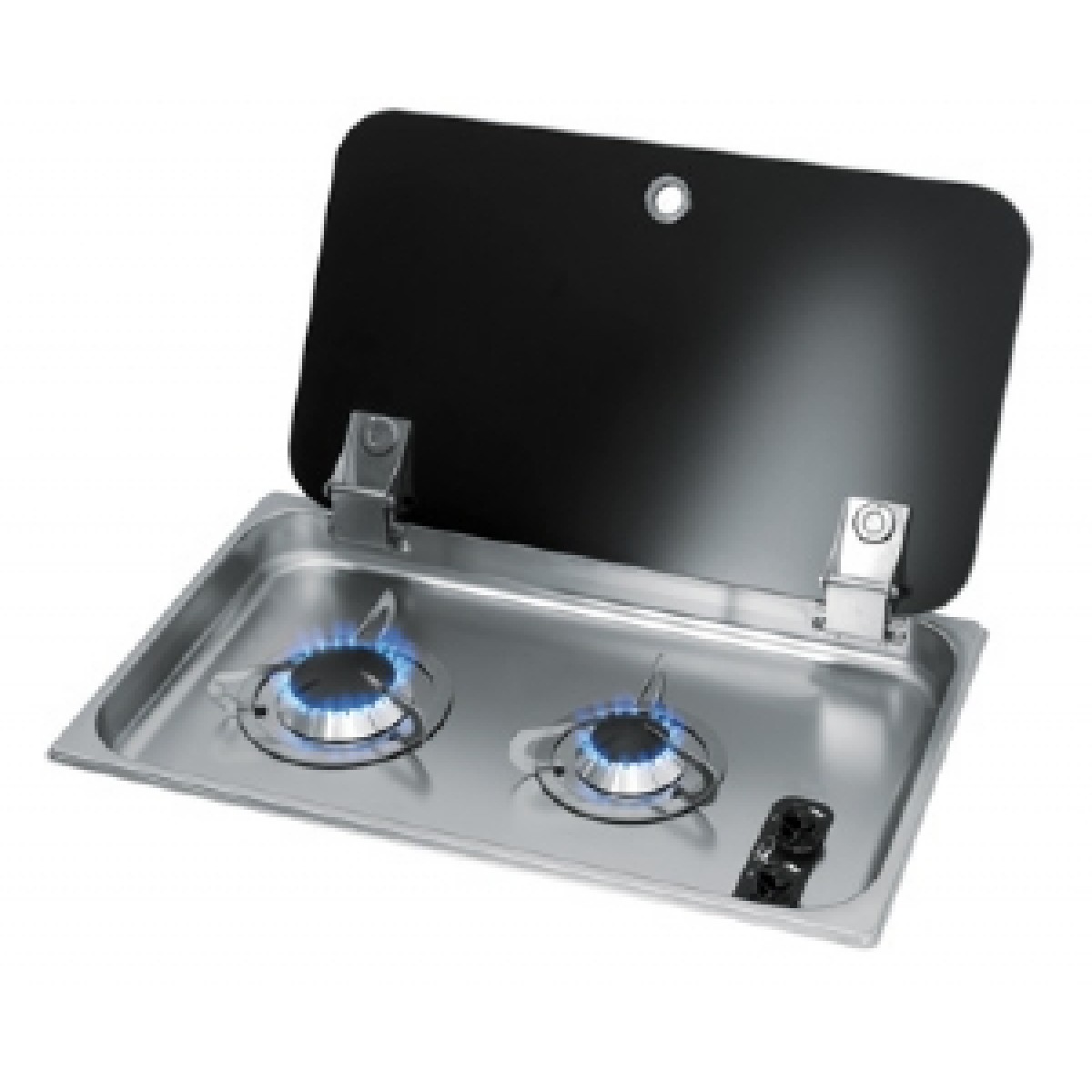 CAN 2 Burner Rectangular Gas Hob With Lid