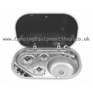 SMEV 8323 - 3 Burner Hob Sink Combi Unit with Tap