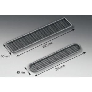 Froli Silver Rectangular Vent 250 x 50mm