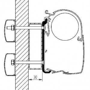 Omnistor Awning Adapter Eden Allegro 30mm - 3,5m Omnistor 50601035