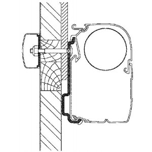 Omnistor Awning Adapter Fleurette / Eden - Allegro adapter (3 pcs.) Omnistor 50000057