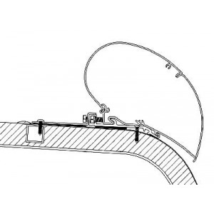 Omnistor Awning Installation Kit Esterel adapter - serie 6 - 4.00m Omnistor 50610940