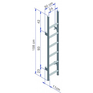 Ladder deluxe single 5 steps